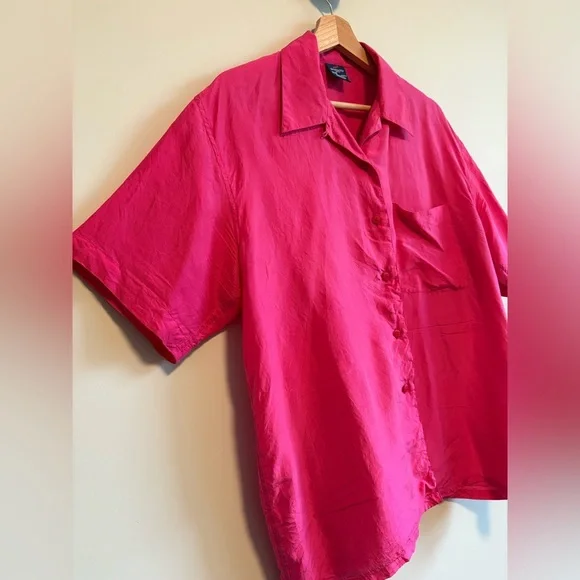 Daniel Hechter 100% Silk Button-Down Top | Size Medium - Picture 3 of 6